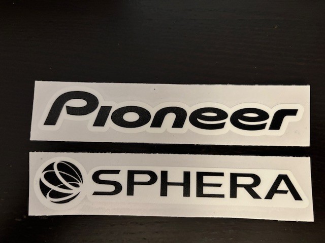 Pioneer Sphera 2pc Sticker Set 6″x1″ Dolby Spatal Audio