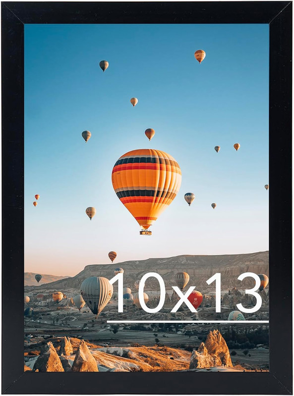 10X13 Picture Frame Black for Wall Hanging, Wall Mounting Horizontally or Vertic