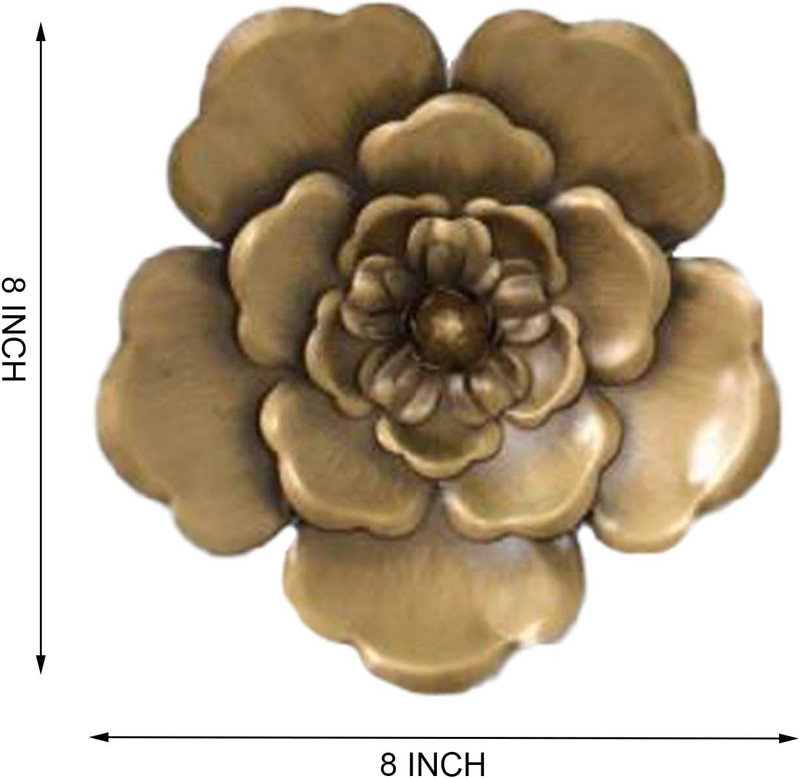 8 Inch Large Metal Flower Wall Art Multiple Layer Home Decor for Outdoor Home Ga gallery