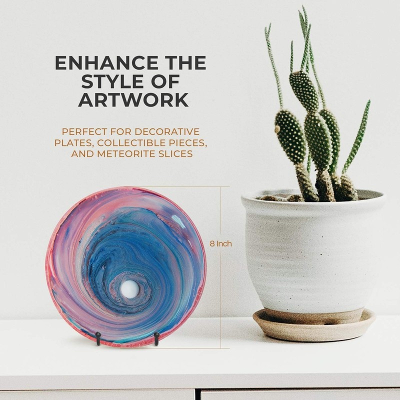 High-Quality 3-Inch Plate Display Stands - Sturdy Metal Holders for Home Decor gallery