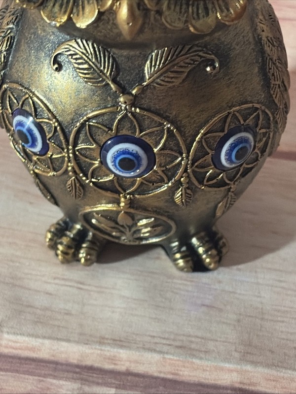 New Brass Owl Figurine Statue Home Decor 5" gallery