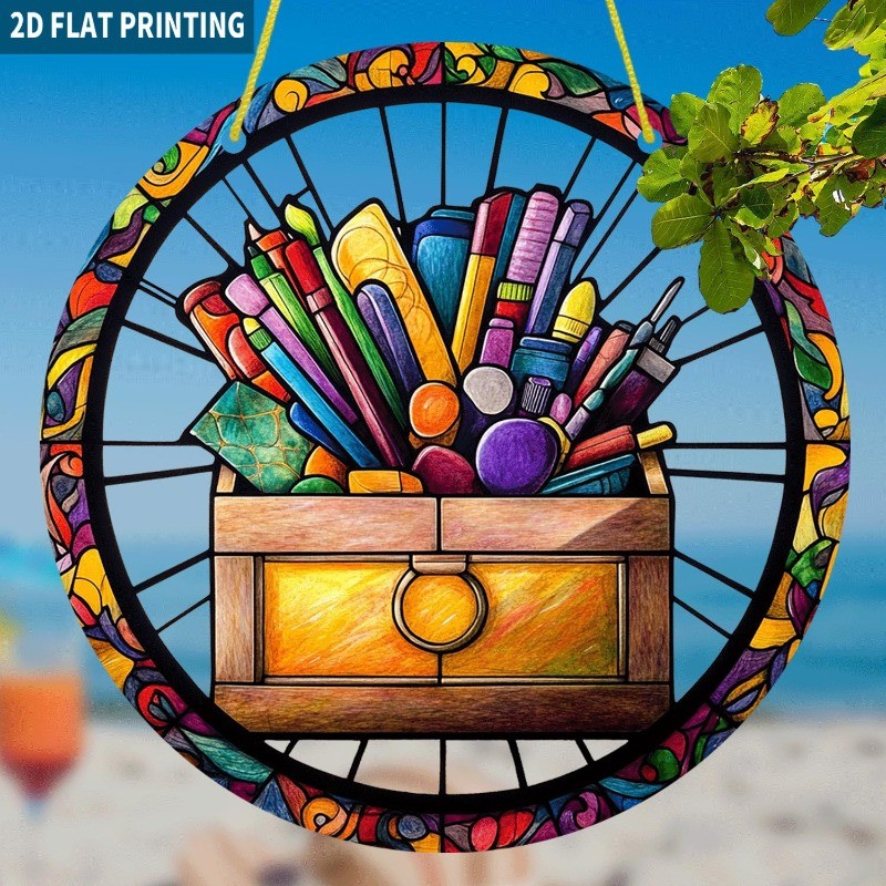 Bohemian Round Acrylic Dream Catcher 8*8in Earth-themed Colorful Dream Catcher