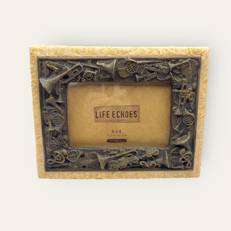 Life Echoes Musical Instrument 6″ x 4″ Resin Photo Frame Music Musician