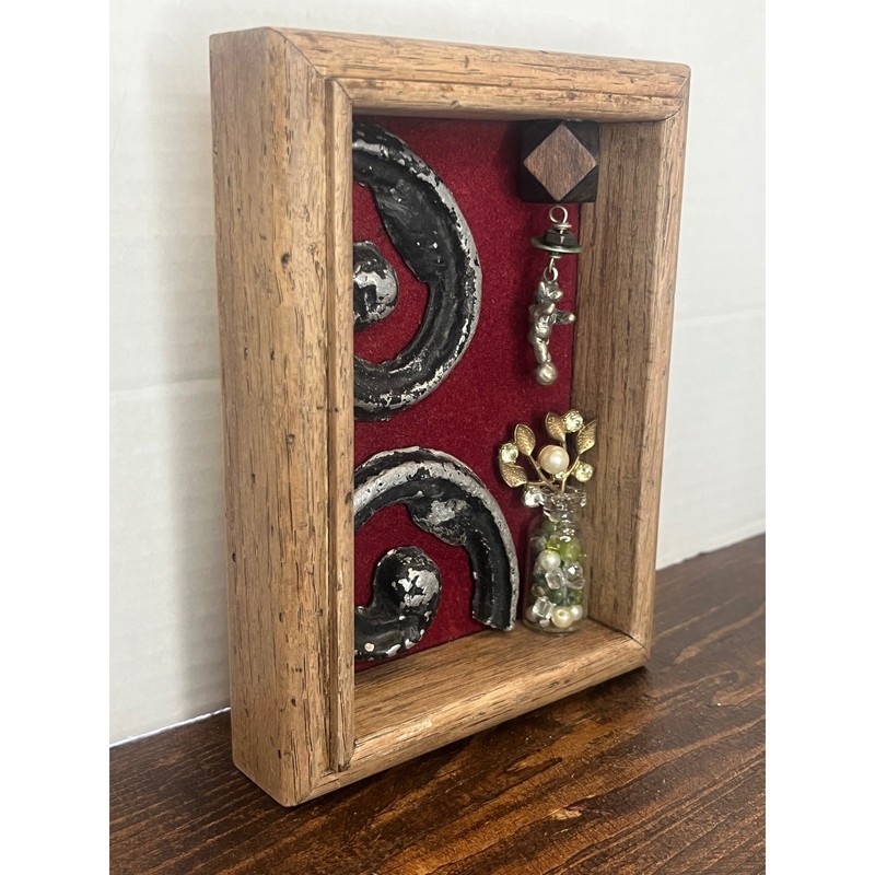 Assemblage Art Shadow Box Mixed Media Sculpture Wall Decor Unique Display gallery