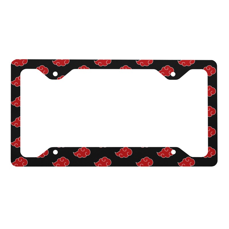 Red Cloud Anime Metal License Plate naruto license plate Akatsuke