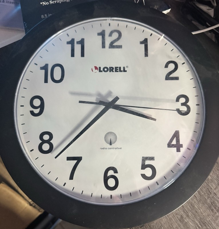 Lorell Radio Controlled Wall Clock – Analog – Quartz – Atomic (LLR60997)