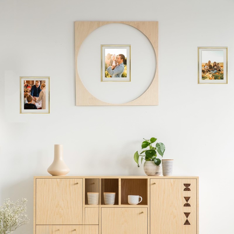 Gold Wall Floating Frame 8x10 Inch Wall Mount Leaning Fits 6x8/5x7/4x6 In gallery