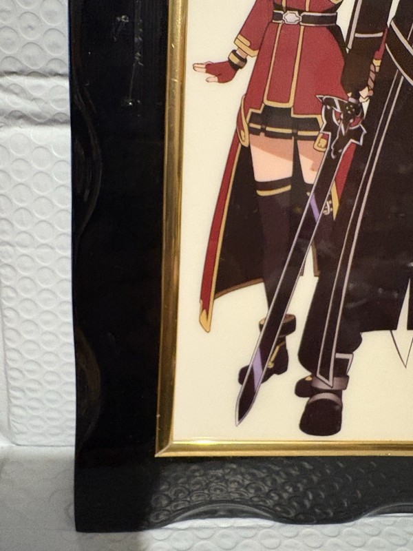 Sword Art Online Framed Print 11x8 in 13.5x11 Frame Damaged FREE Ship gallery