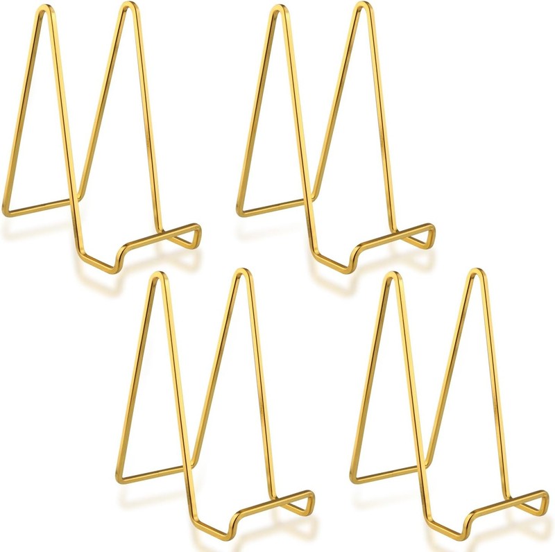 4 Pcs Metal Picture Stands 6 Inch Photo Frame Display Holders for Cards