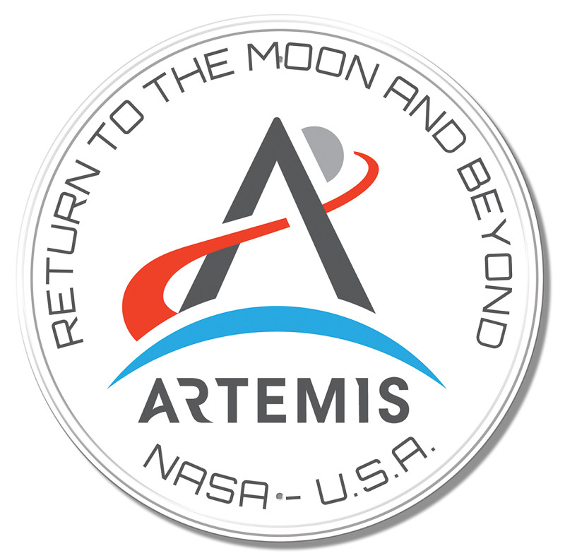 NASA ARTEMIS RETURN TO THE MOON OFFICIALLY LICENSED ROUND ALUMINUM SIGN