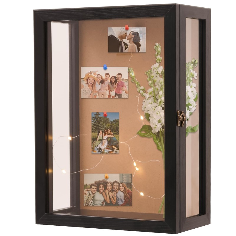 Black 11×15 Inch Deep Shadow Box Frame Wall Mounted Depth 5 In. Display Case New