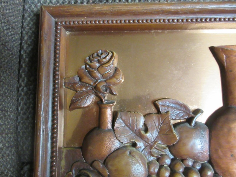 Vintage Coppercraft Guild 3D Copper Still Life Fruit & Pitcher Hanging Wall Art gallery