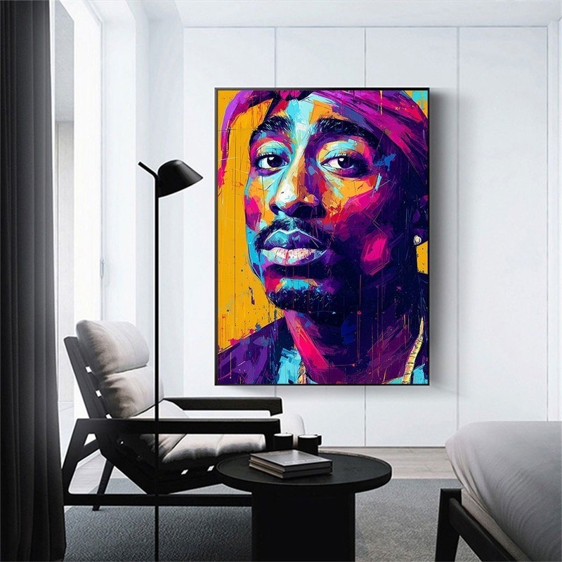 Tupac Shakur 2pac RAP Music Vibrant Art Canvas Print Wall Art Picture Home Decor gallery