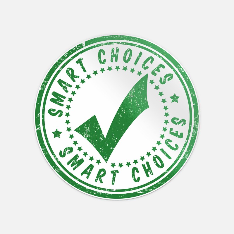 Smart Choices Accepted Sign Grunge Stamp Vinyl Sticker Decal