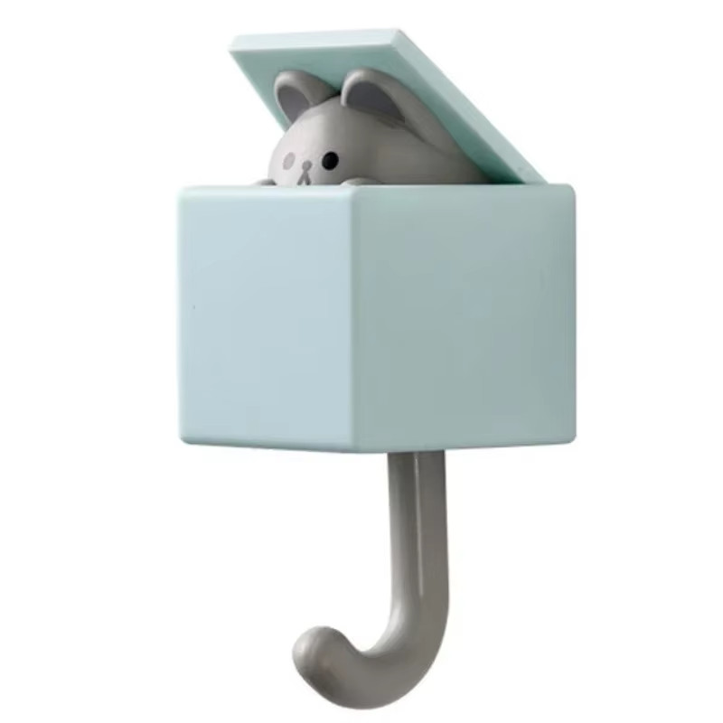 Cartoon Cat Hook Self Adhesive Dormitory Bedroom Door Hangers Hooks Key Umbrella gallery