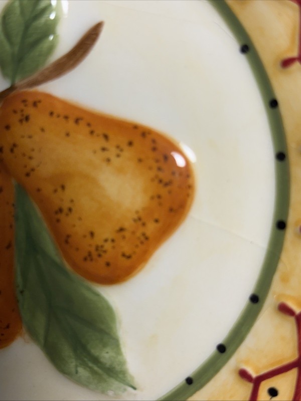 MWW Market Mini Plate FRUIT TART Pear Rare Pear Berries Annie Danielson 4.5” D6 gallery