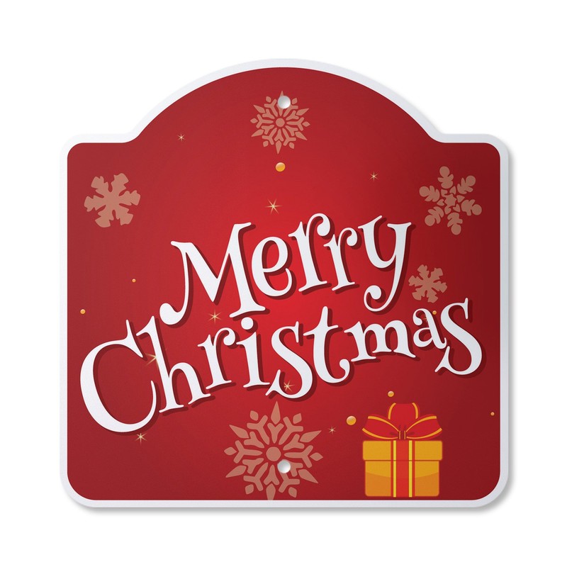 Merry Christmas Plastic Novelty Sign Christmas Holiday Season Greeting