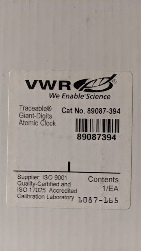 VWR Traceable GIANT-DIGITS Radio-Controlled Atomic Clocks 89087-394 Temperature gallery