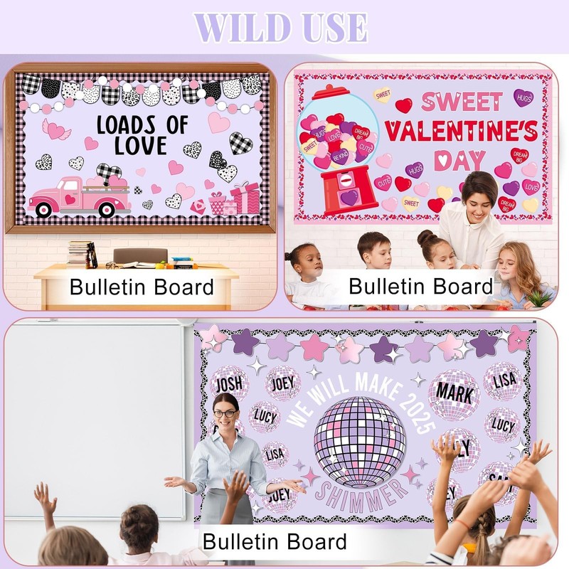 Purple Lavender Bulletin Board Roll Pastel Purple Reusable Waterproof Erasabl... gallery