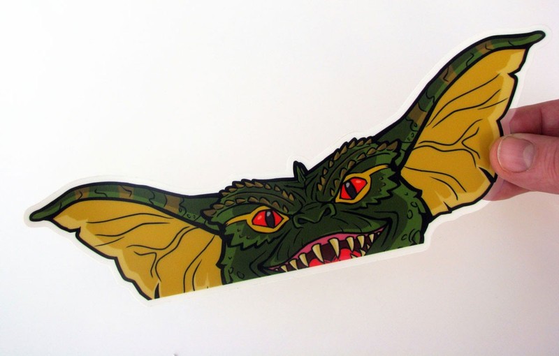 Peeking Gremlin Transparent Vinyl Sticker - Gremlins Car Skateboard Laptop Decal gallery