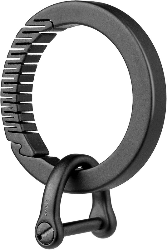 Titanium Round Carabiner Clip, Spring Hook Key Chain Ring, Small Keyring