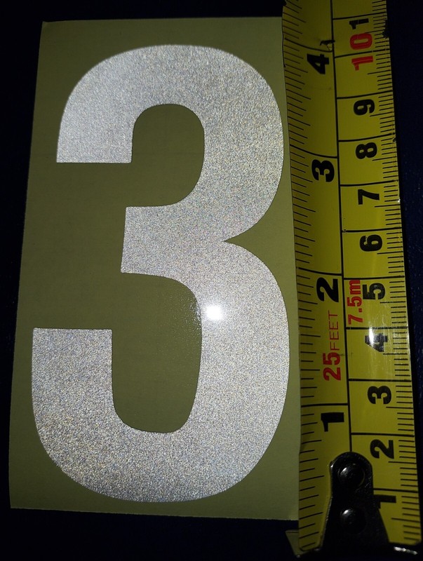 4″ SUPER REFLECTIVE Address Sign Mailbox House Number vinyl sticker BOAT – TRUCK