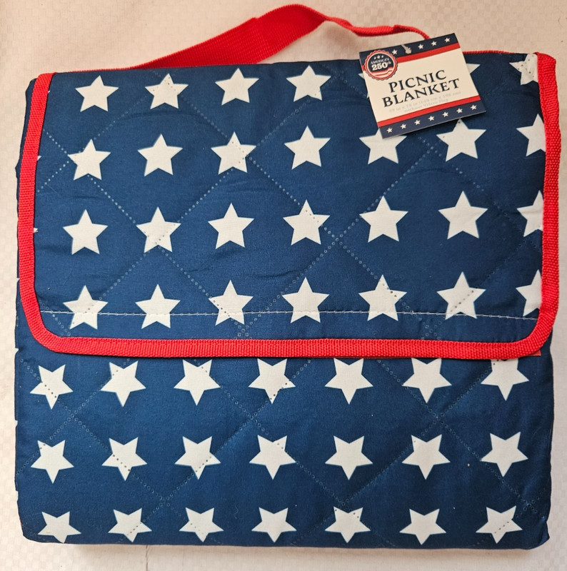 America’s 250th Birthday Picnic Blanket/ Red/White/ Blue/ 4th Of July Decor