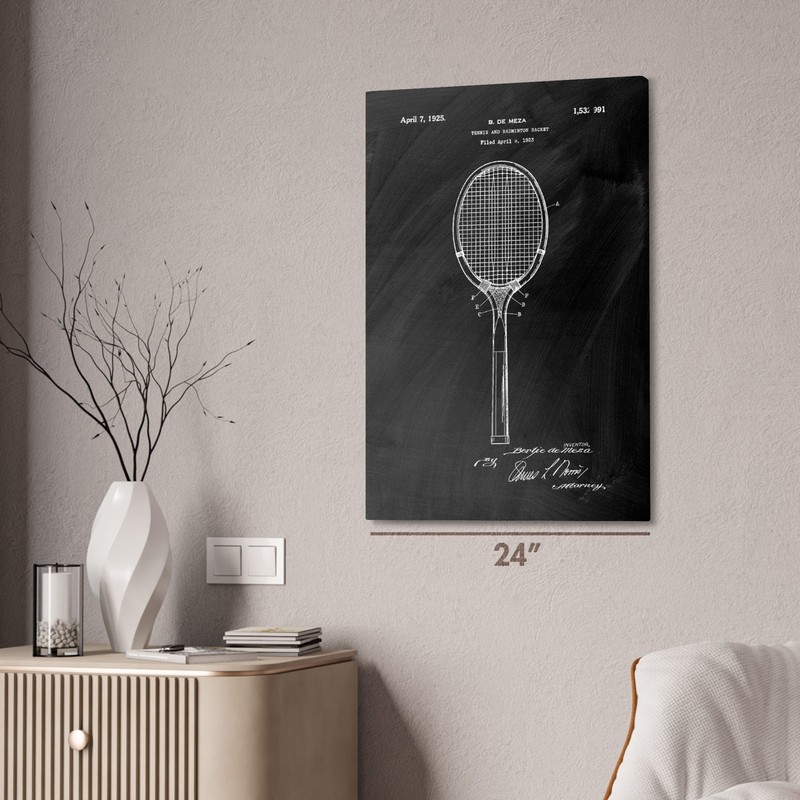 Tennis Racket Patent Wall Art: Tennis Gifts, Home Gym Decor, Gift For Coach gallery