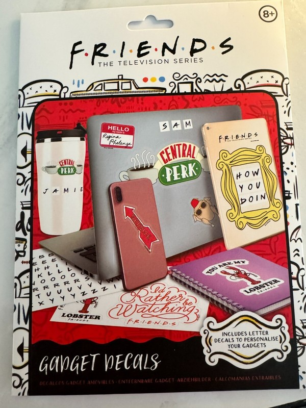 Friends The Television Series Gadget Decals 110-piece Sticker Set – New!
