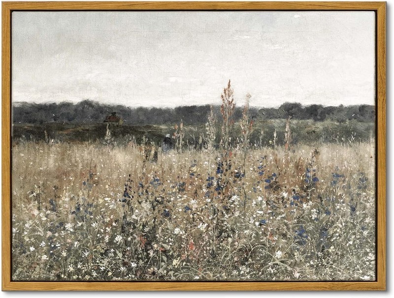 Framed Classical Wildflower Art - 12"x16" Waterproof Canvas for Any Room gallery