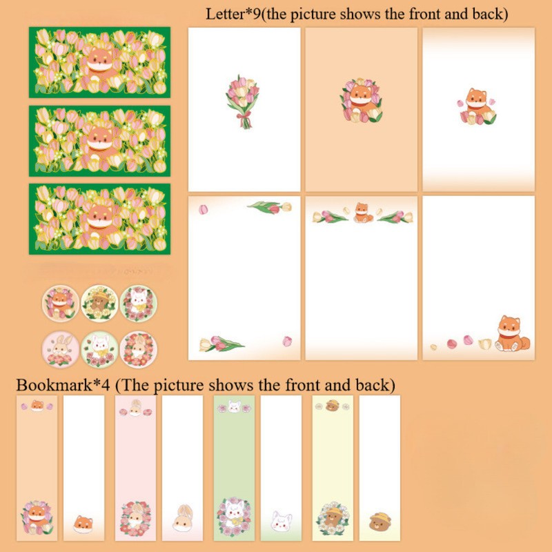Cartoon Animal Letter Paper and Envelope Set Letter Writing Stationery DIY Craft gallery