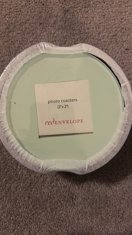 Red Envelope Photo Coasters