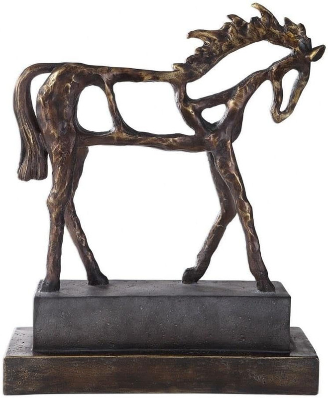 Titan Horse Sculpture – 16.5″ Tall, Stunning Home Decor Accent Piece