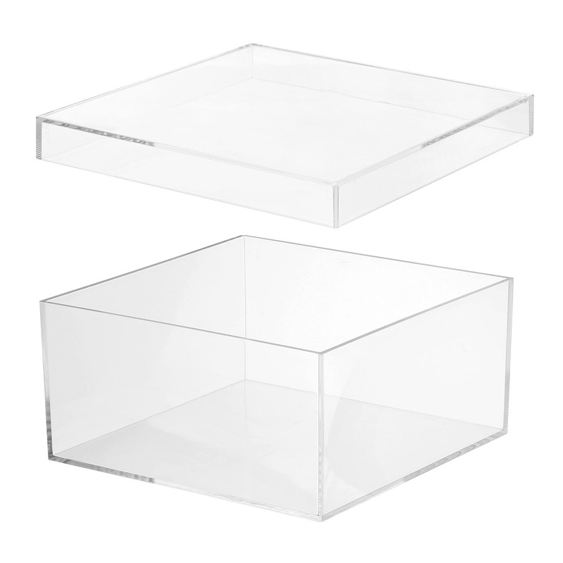 Patikil Acrylic Lid 7.87 X 7.87 X 3.94 Clear Acrylic Display Boxes Plastic