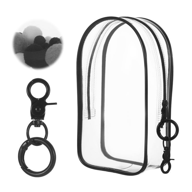 Clear Keychain Pouch, Keychain Figure Display Case for 17cm Doll, Waterproof ...