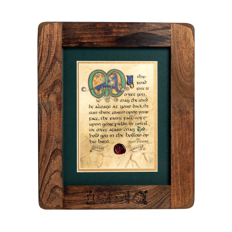 Celtic Card Company Irish Blessing Print,Rustic Frame 9×11 in
