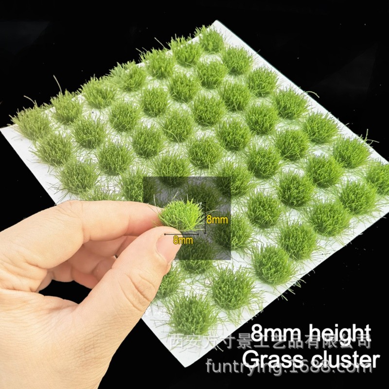 49Pcs 8mm Miniature Grass Tufts Model Grass Clusters DIY Scenery Micro Landscape