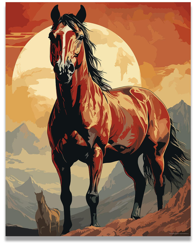 Horse Poster Art for Bedroom Horse Prints Wall Decor 11×14 Inches (Unframed)