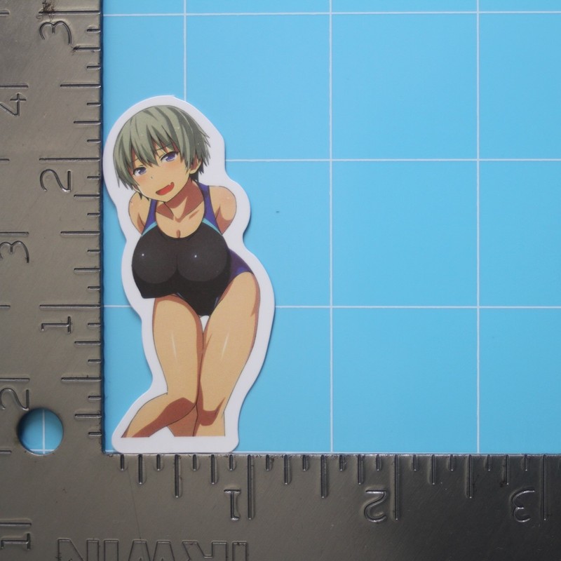 Wants to Hang Out! Waifu Sticker (TSUKI UZAKI) Manga Anime Hentai, Gloss Decal