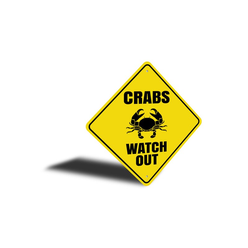 Crabs Watch Out Sign Beach Kitchen Wall Decor Metal Sign gallery
