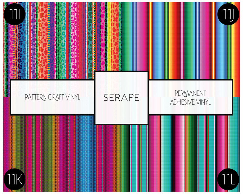 Serape Patterned Premium Vinyl, for use with all Cricut cutting machines (12") gallery