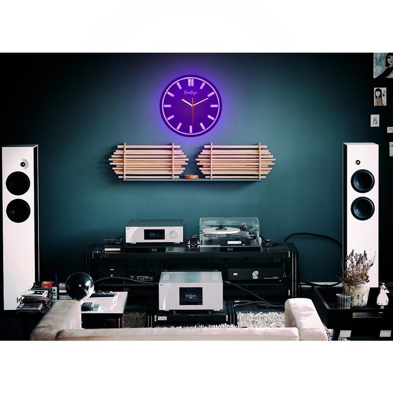 EaseSign Minimalism European Interior Design Wall Home Decor Neon Clock 7 Colors gallery