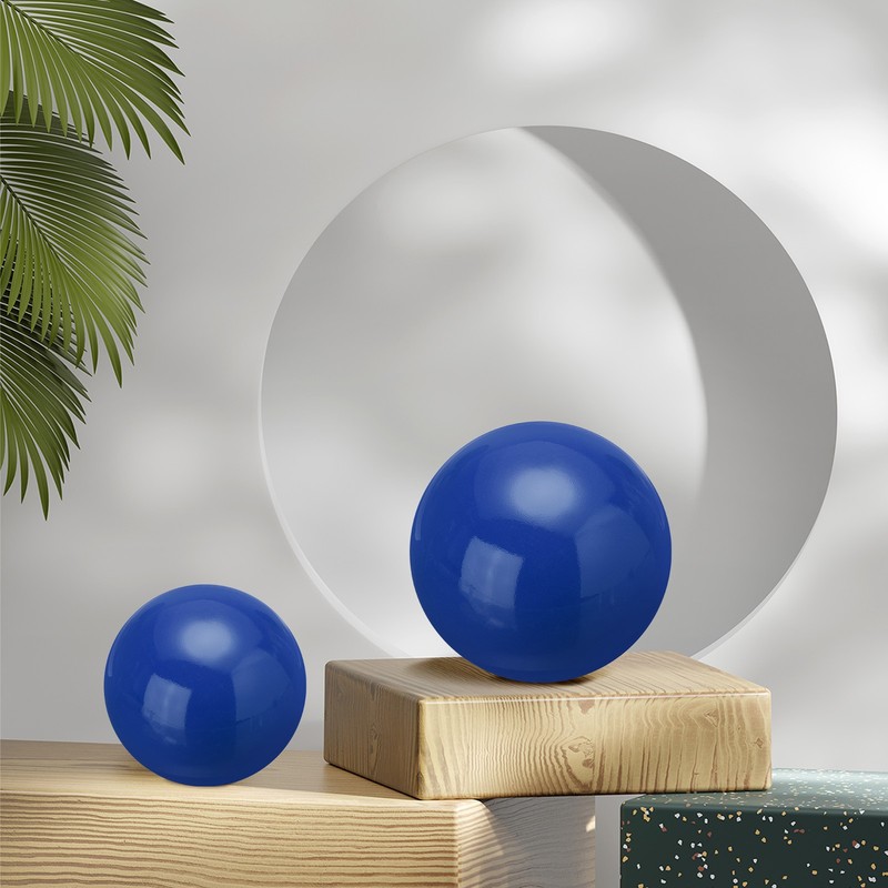 2 Pcs Gazing Ball 2.5 Inch 63mm Reflective Sphere Polished Dark Blue gallery