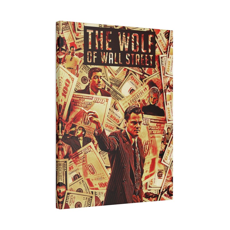 The Wolf Of Wall Street Jordan Belfort Abstract Custom Canvas Wall Print
