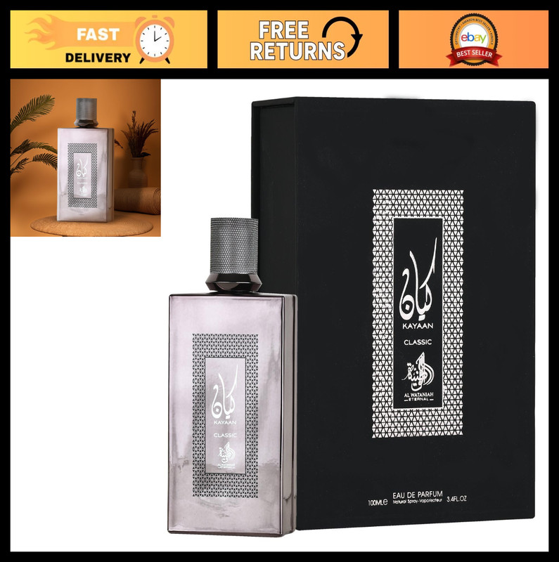 Classic Kayaan Perfume, 3.4 Fl Oz – Long-Lasting Fragrance for Men & Women