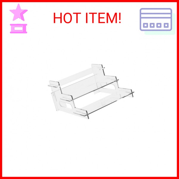 Ymjhdfe Clear Acrylic Display Risers – 3-Tier Shelf Stand for Cupcakes, Perfume, gallery