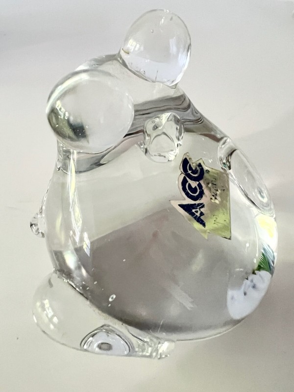 ACC  Handmade Collectible Crystal Frog  Paperweight Made in Taiwan Pre Owned  1 gallery