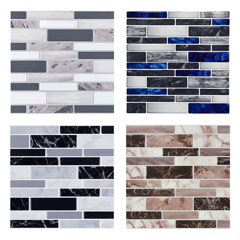 20 30pcs PVC Wall Panels Self-Adhesive Wallpaper Waterproof Living Room Kitchen gallery