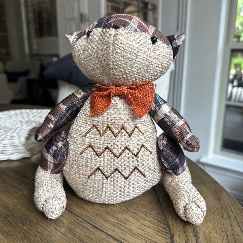 Squirrel Door Stay Stopper Farmhouse Country Weighted 9 Inches Fall Decor