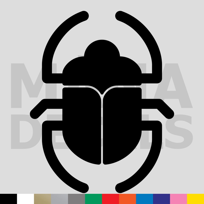 Scarab Beetle Vinyl Die Cut Decal Sticker – Egypt Rebirth Resurrection Transform